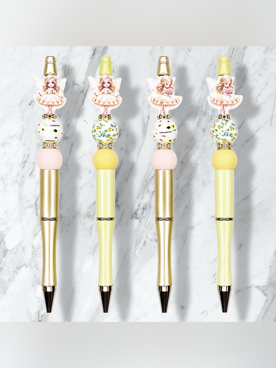 Handmade Other - Fairy Gold & Yellow Beaded Ballpoint Pens 🧚🏻Pick One🧚🏻